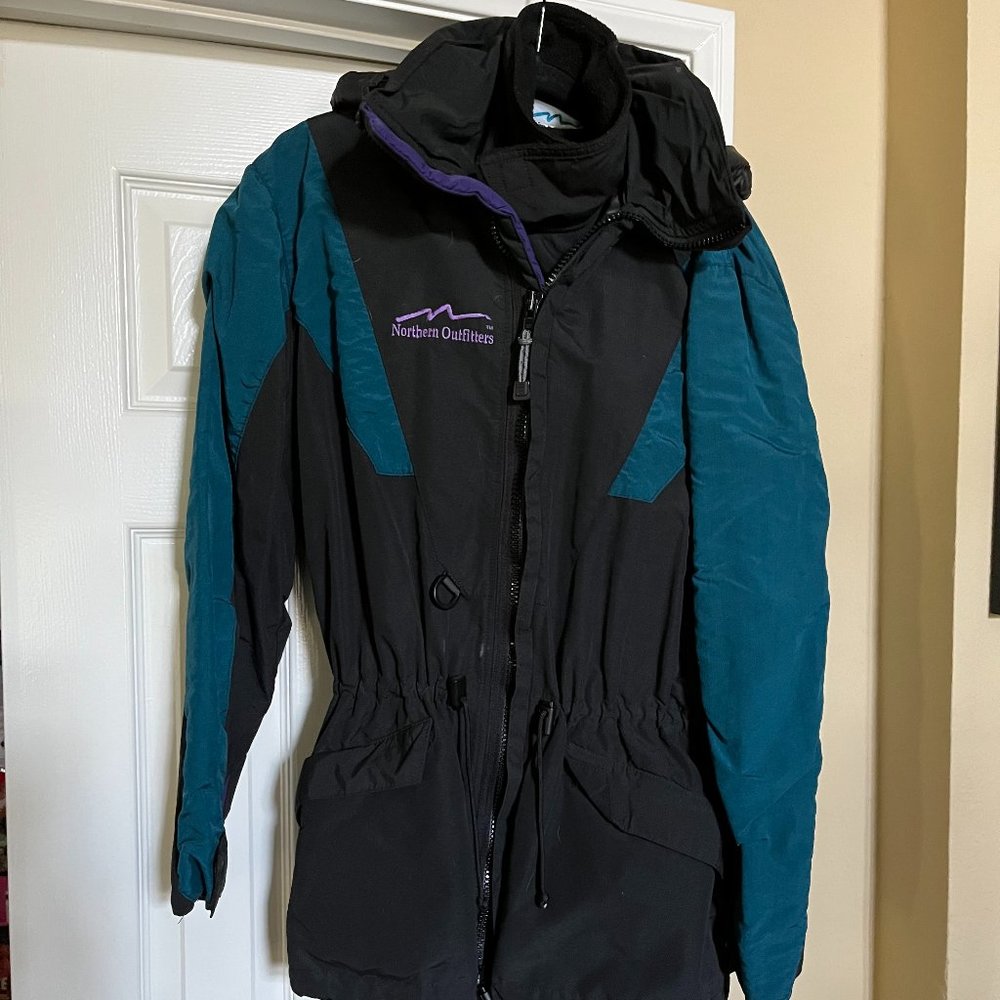 Black & Teal Northern Outfitters Ski Jacket w/Liner